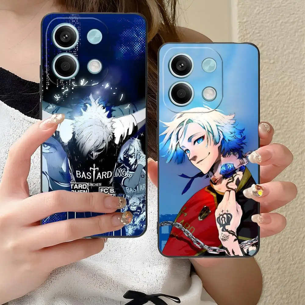Blue Lock Michael Kaiser Phone Case for Xiaomi Redmi Note 14 13 12 11 A5 3 2 1 Pro Plus 4G 5G Colour Printing Pretty Cover
