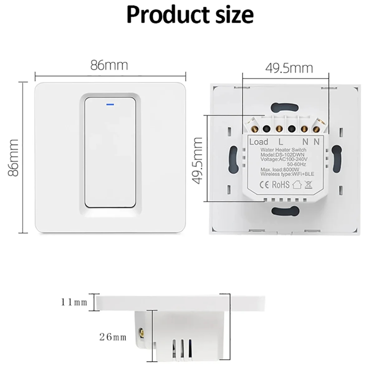 New Tech Tuya Smart Wifi Water Heater Boiler Switch Air Conditioner Smart Life Remote Voice Control for Home 40A