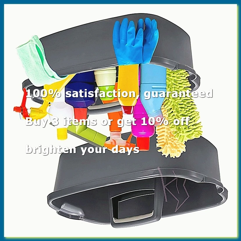 Cleaning Supplies Box,Large Plastic Cleaning Supplies Storage Box with Handle,Cleaning Bucket,Household Shower Handbag