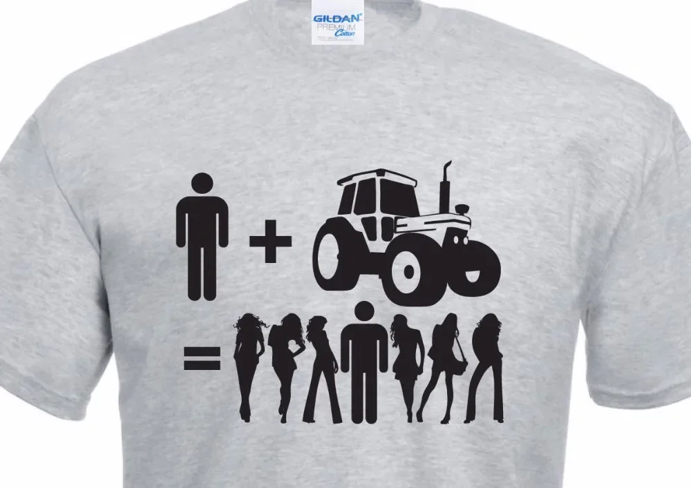 Summer Style New T Shirt Men Make My Own T Shirttractor T Shirt  Farmer Ploughing Champs Harvester Plough button Tee Shirt