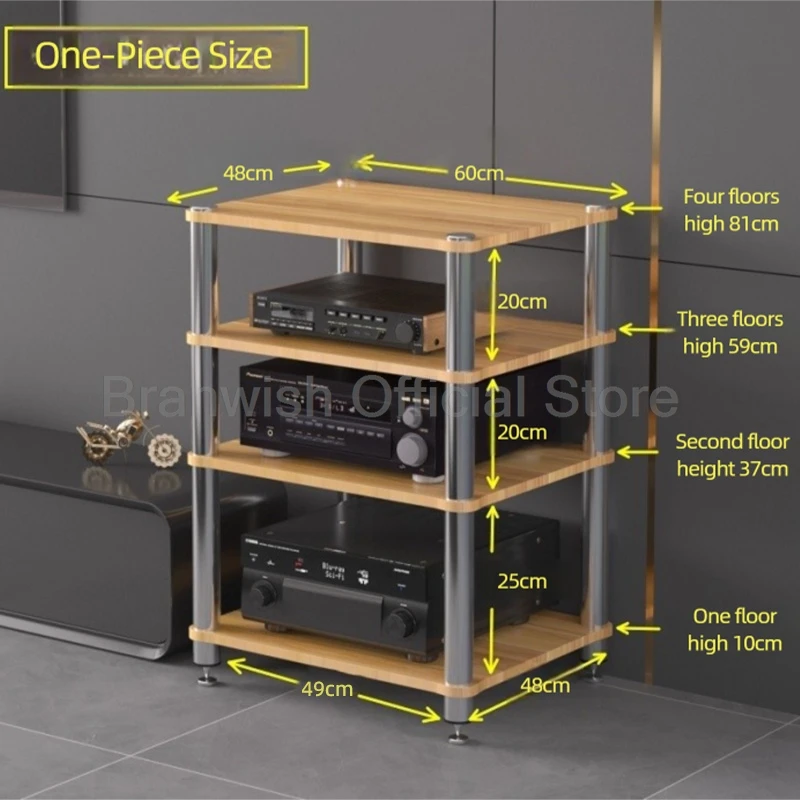 Marco de gabinete de altavoz SUS 304, estante de Audio de 2-4 niveles, soporte amplificador antivibración, tablero E1 para amplificadores, caja de sonido, lugar de estante