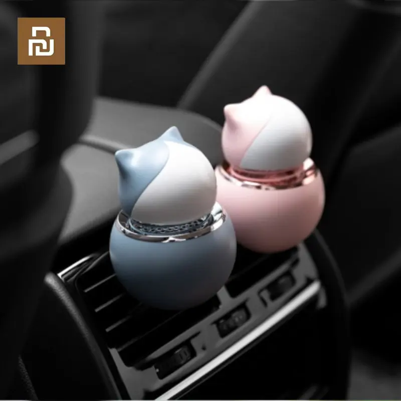 New Youpin   3 Life Cat Car Fragrance with 3pcs Replacement of Fragrance Tablets Two Colors Optional Aroma Diffuser