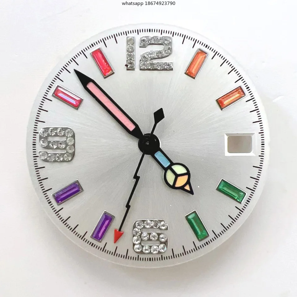 28.5Mm dial + needle, sun pattern rainbow scale, suitable for Japanese NH35/36/4R/7S