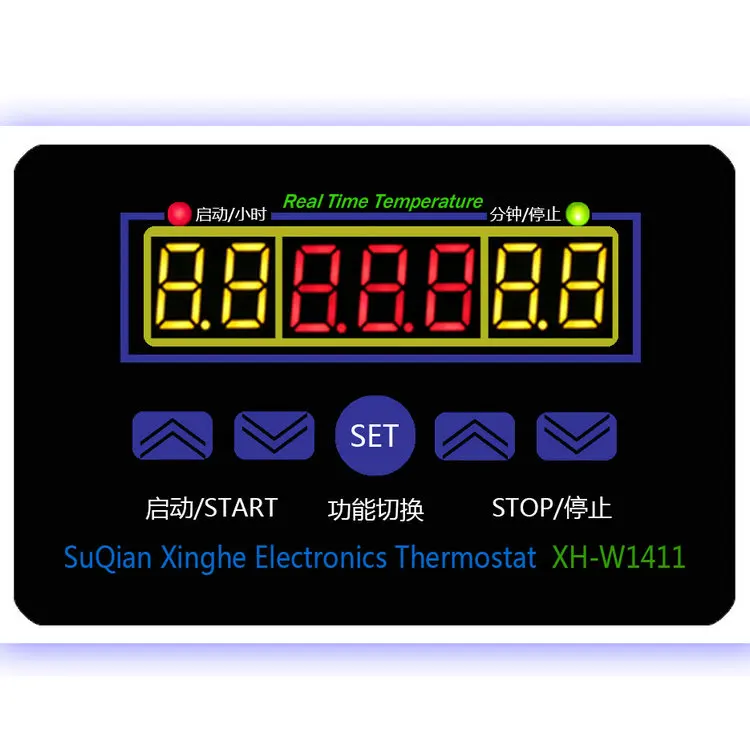 XH-W1411 Digital Temperature Controller Three Display Multifunctional Temperature Controller Temperature Control Switch -19~99