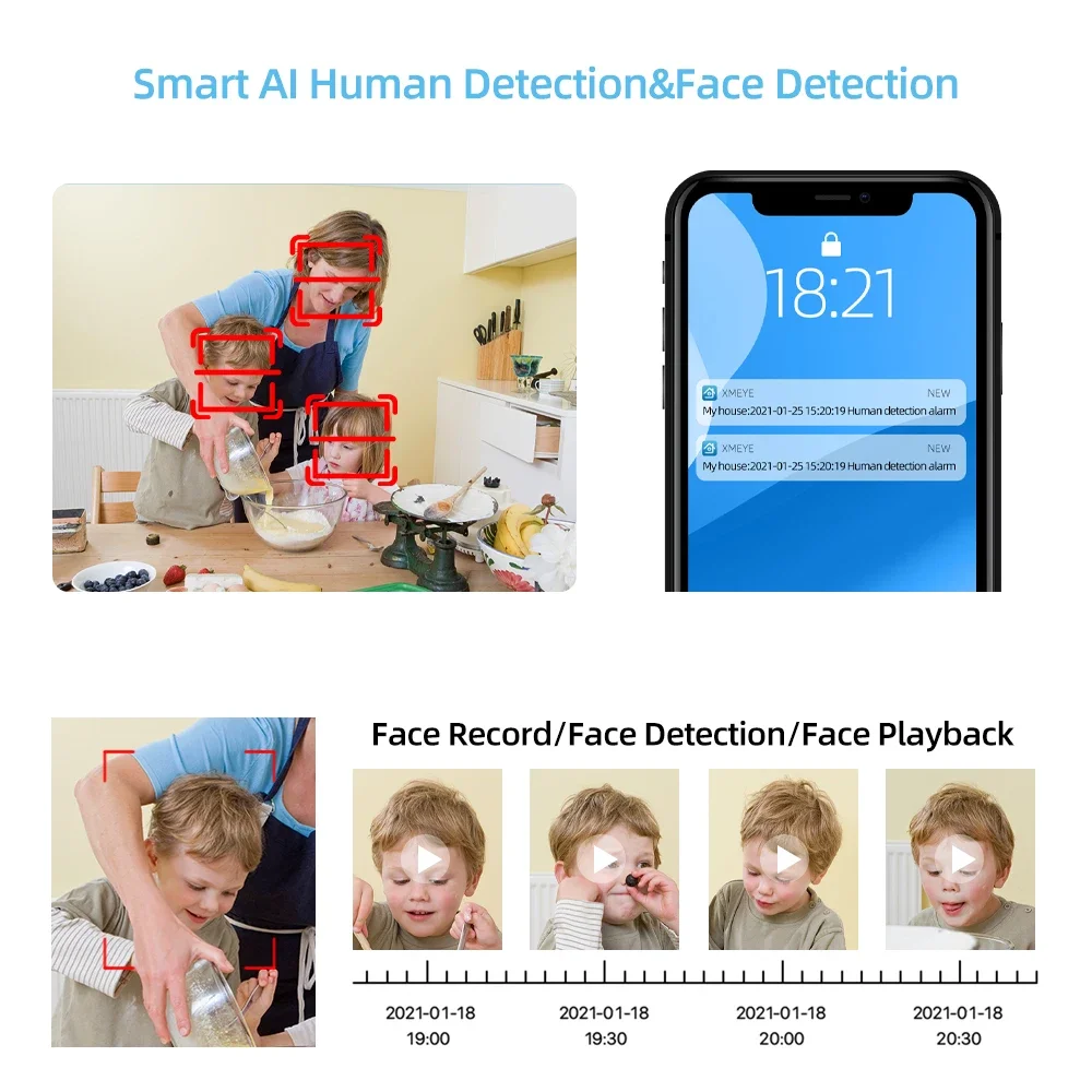 16CH CCTV DVR Kit 8MP داخلي المنزل كامل اللون للرؤية الليلية AHD الأمن كاميرا بشكل قبة نظام مراقبة الفيديو عدة 16 قناة 4K #3
