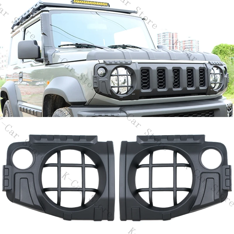 2Pcs Car Front Headlight Cover Accessories For Suzuki Jimny JB64 Sierra JB74W 2019-2023 Modified Headlight Protective Cover