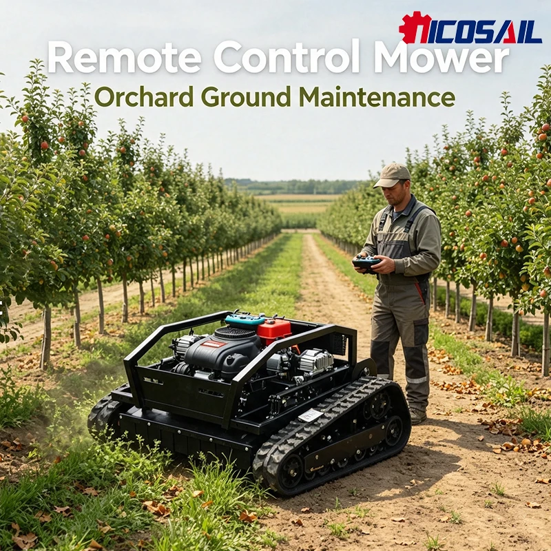 CE Certified Tracked Brush Mower Remote Control Lawn Cutting Machine for Farm Roadside and Orchard Maintenance