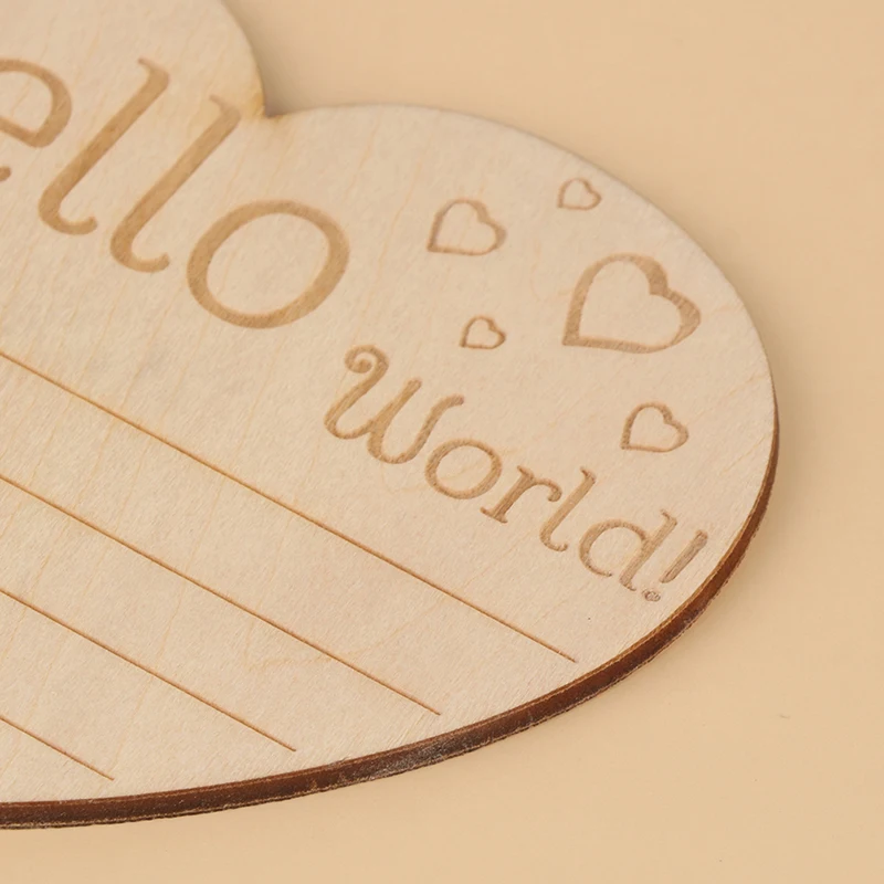 1pc Baby Milestone Number Monthly Memorial Cards Newborn Baby Paper Wooden Engraved Age Photography Accessories Birthing Gift