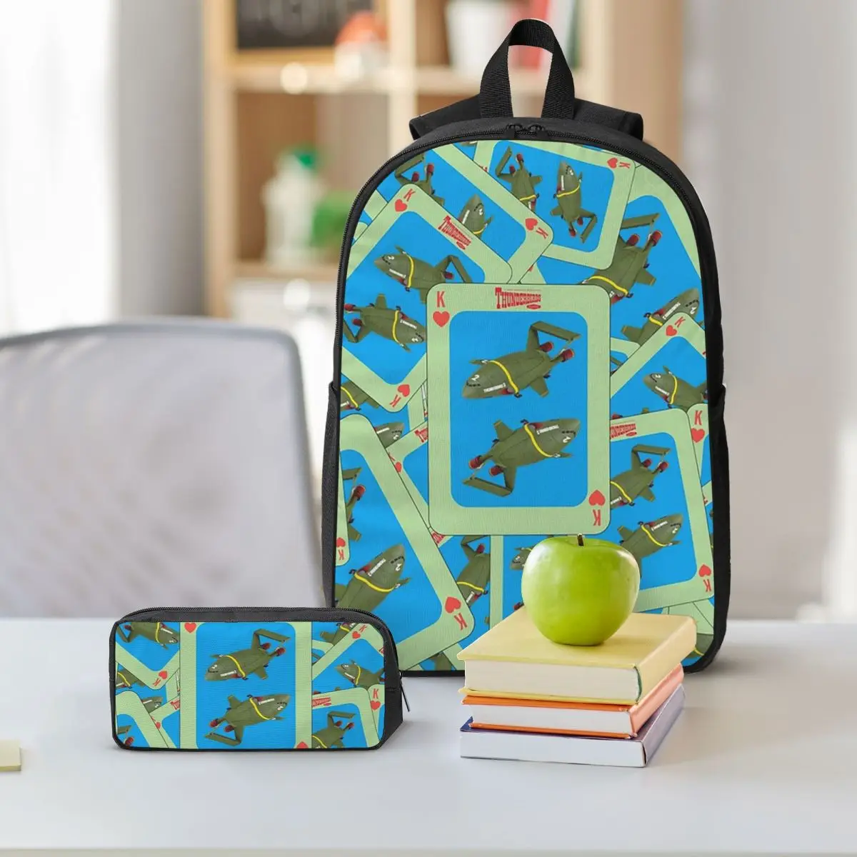 Thunderbird 2, Retro Series By Gerry Anderson Backpack BookBag School Bag Laptop Shoulder Bags 3ps Lunch Bag Pencil Case