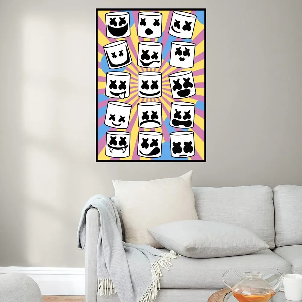 DJ M-Marshmello Music Poster Prints Wall Painting Bedroom Living Room Decoration Office Small