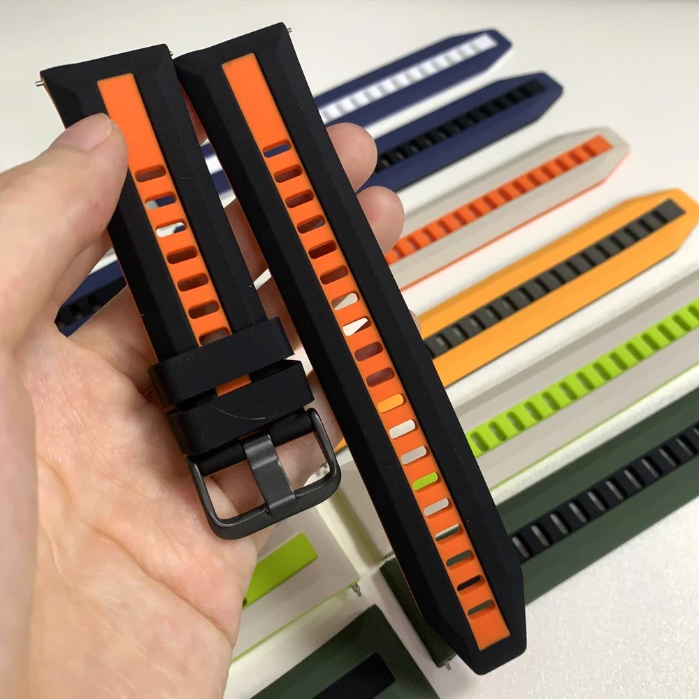 22mm Silicone Soft Strap For HUAWEI WATCH 5 GT 6 GT6 Pro GT5 46mm Replace Watchband For Garmin Venu 4 45mm Sports Wrist Bracelet