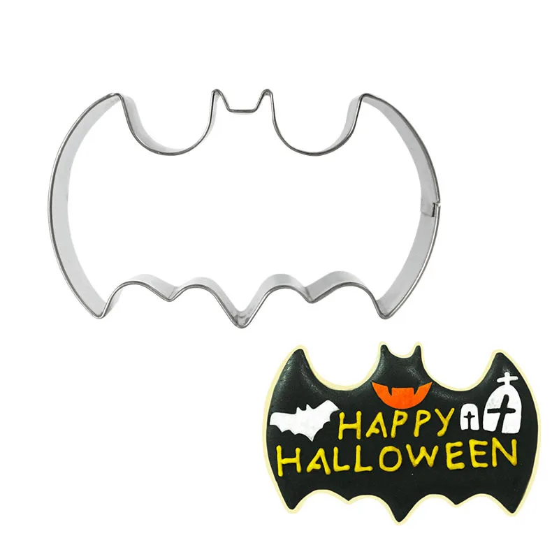 Dla człowiek nietoperz wampir foremka do dekoracji ciast prezent ze stali nierdzewnej Halloween kremówka ciasteczka frez