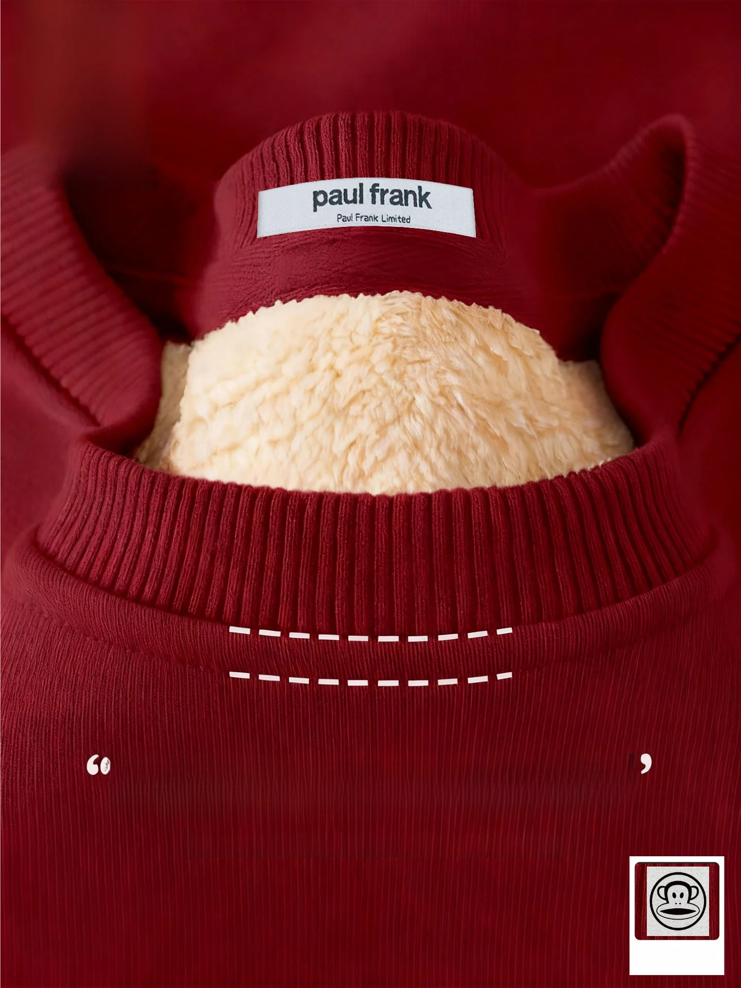 

Men's Fce Lined Hoodie New Year Thiened Red Winter Casual Sle Long Sve round Ne Sweatirt for Youth