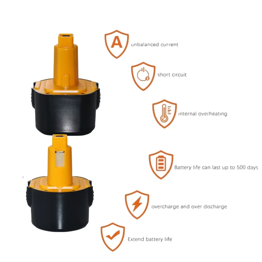 9.6V For Dewalt 4800/6800/9800/12800mAh Ni-MH Battery DE9036 DE9061 DE9062 DW9060 DW9061 DW9062 EZWA 29