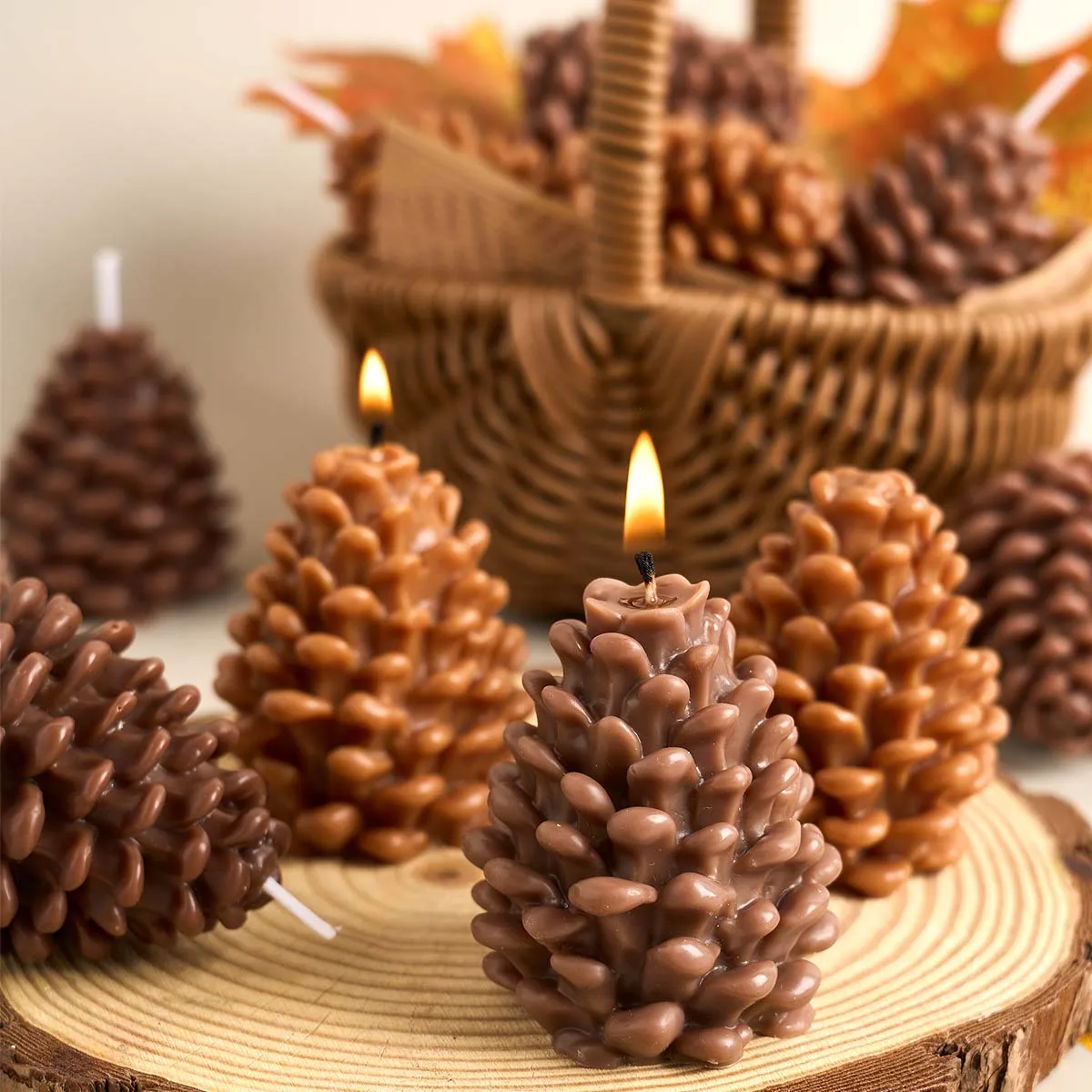 3D Weihnachten Tannenzapfen Silikon Kerze Form DIY Aroma Kerzen Seife Gussformen Gips Harz Handwerk Machen Wohnkultur Kunst Geschenk