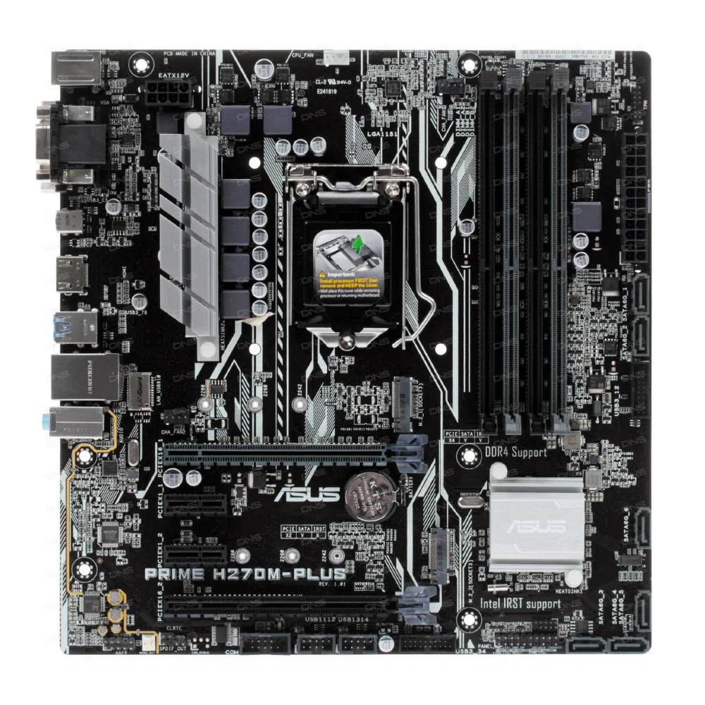 ASUS PRIME H270M-PLUS Motherboard with Intel H270 4×DDR4 64GB PCI-E 3.0M.2 USB3.0 CPU Support 7th / 6th generation core CPU.