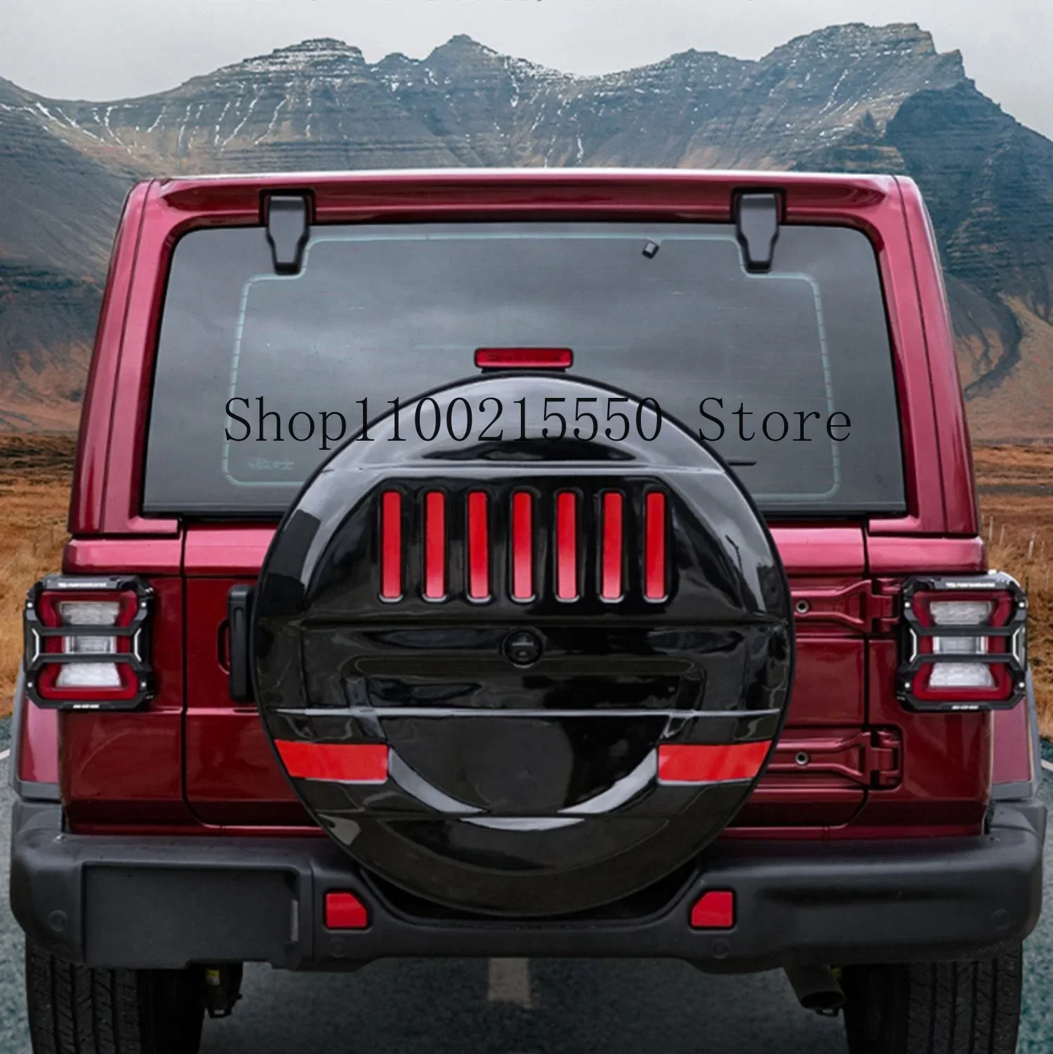 Spare Tire Cover Fit for Jeep JK JL Wrangler Sahara Robin Hood 2018-2023 Spare Tire Housing Modified Appearance Accessories