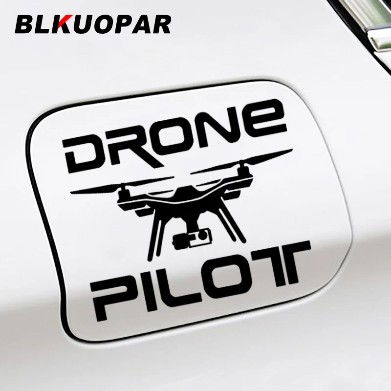 BLKUOPAR-pegatinas de piloto de Dron para coche, vinilo para ordenador portátil, oclusión creativa, calcomanías para rascar, caravana, Windows, gráficos de personalidad, etiqueta para coche