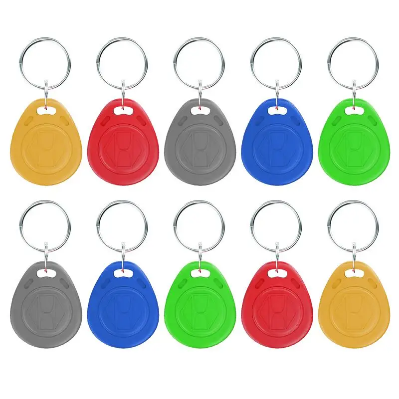 Door Access Key Fob 125KHz Fob Tag For RFID 10pcs Waterproof Sensitive Sensing Drop Resistant Read Only IC Card Fob For Security