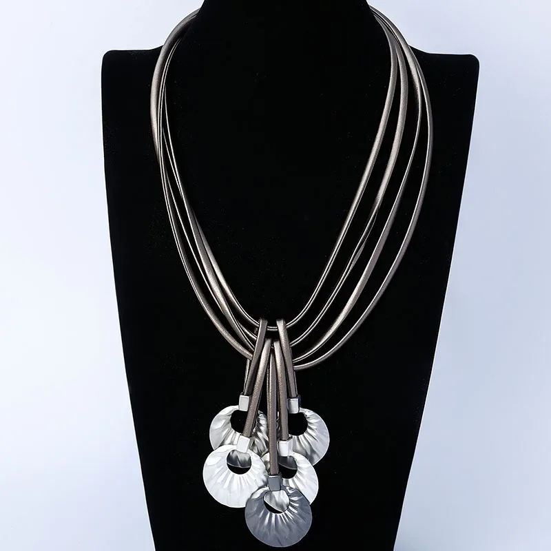 DIY accessories explosion, European and American simplicity and high-end sense metal fashion foreign trade necklace, multi-l