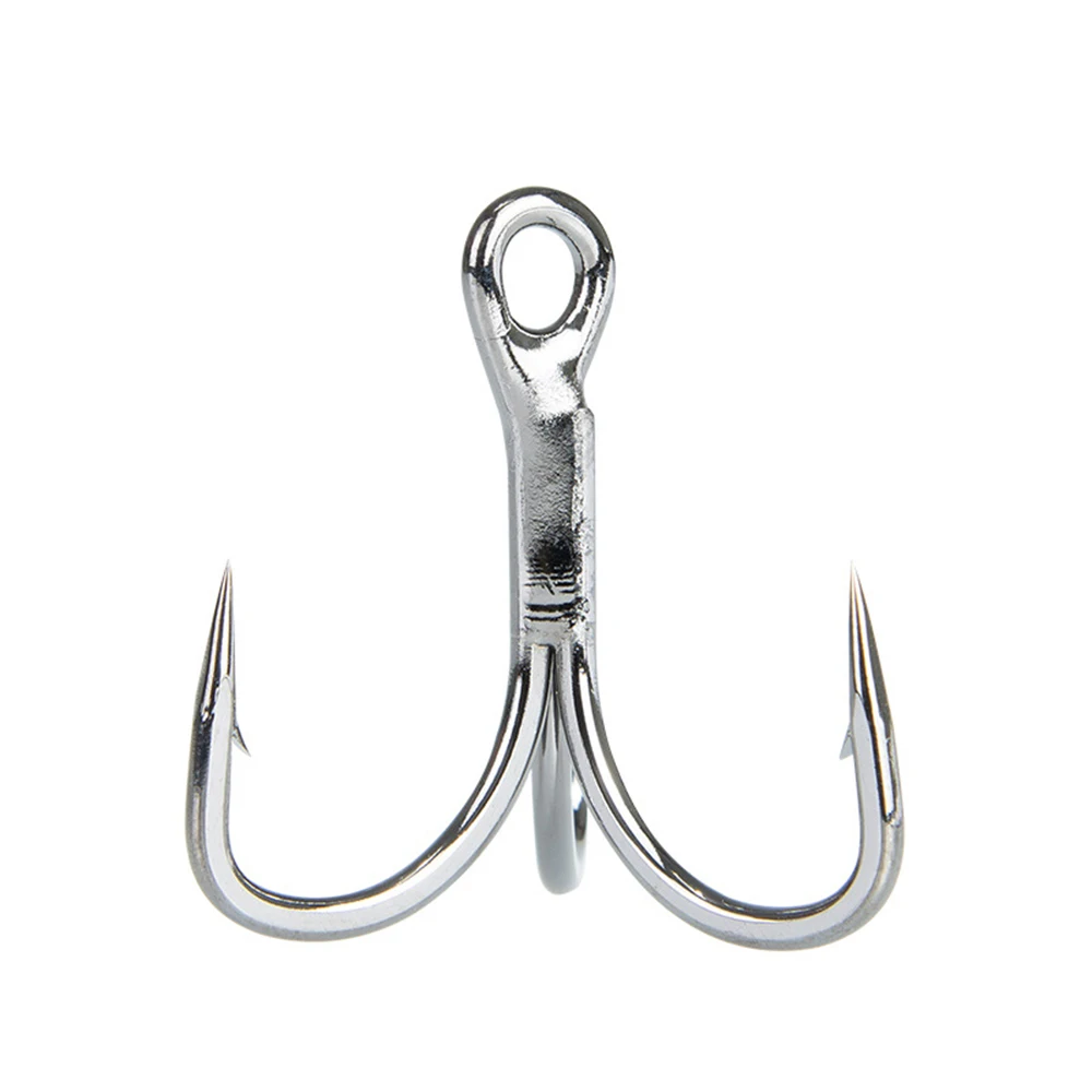 100Pcs Treble Hooks 8#-3/0# Saltwater 3X Sea Fishing Anchor Hooks High Carbon Steel Fishhooks For Fishery Fishing Material Pesca