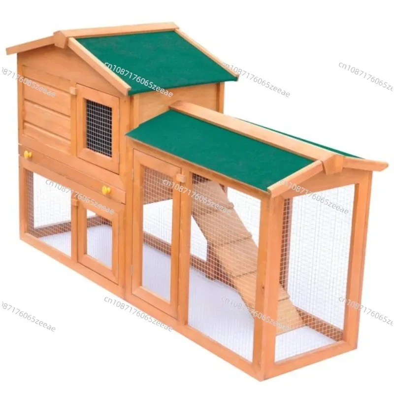 Weather Resistant Multi Colors Outdoor Wood Large Rabbit Hutches House Pet Cage