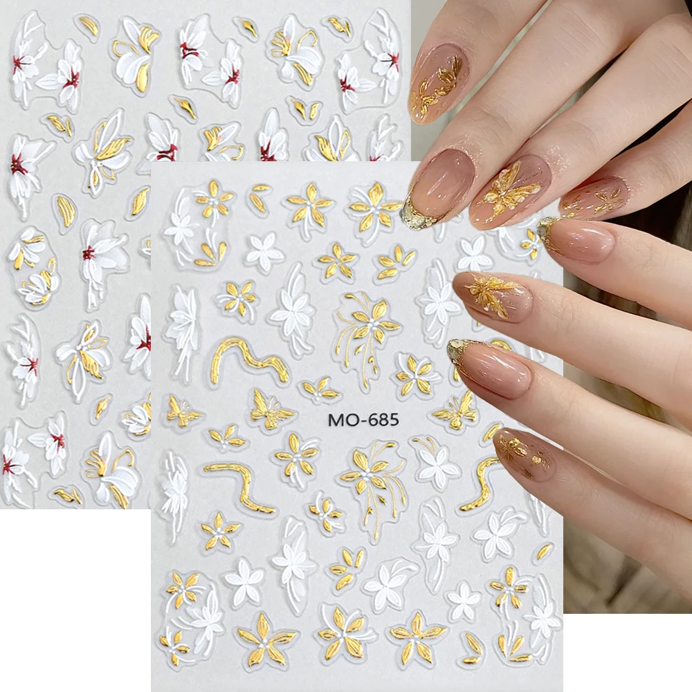 2Pcs 3D Bronzing Fl…