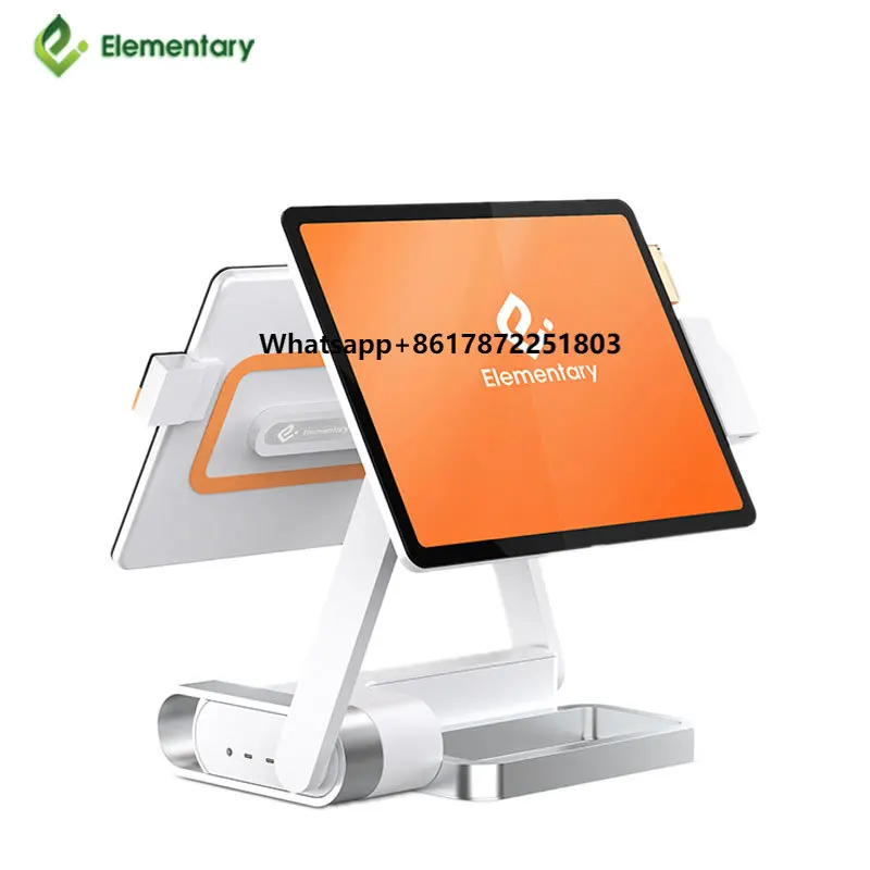 

Supermarket POS Terminal Android Hardware Double Touch Screen Distinctive Desktop Cash Register Billing POS Tablet