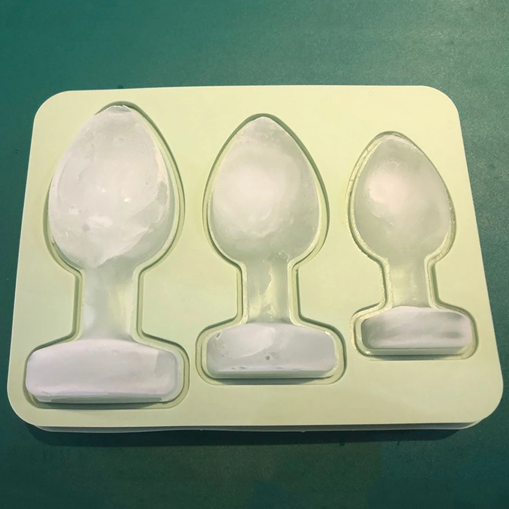 1-5 pezzi Scherzo in silicone Butt Plug Stampi per ghiaccio a forma di Vassoio da cucina Scherzo Creatore di cubetti di ghiaccio per refrigerare Cocktail di whisky Succo di bevande