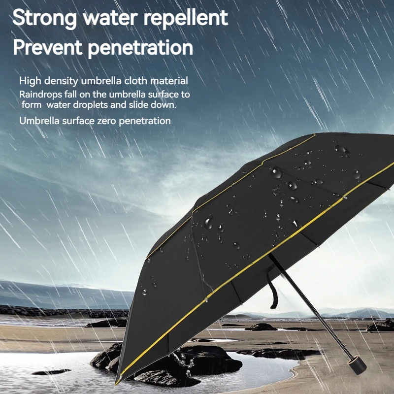 125cm super 3-fold double Folding umbrella waterproof UMBRELLA WINDPROOF STRONG outdoor parasol uv outdoor travel