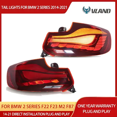 2014-2021 2 Series F22 F23 M2 F87 OLED Tail Lights Vland W/ Dynamic Lighting (GTS Style)