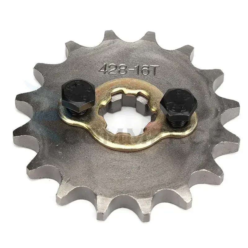 428 #   Piñón de cadena de piñón de motor delantero de 20mm 10T-19T con casillero de placa de retención para ATV Quad Go Kart motocicleta Buggy Scooter