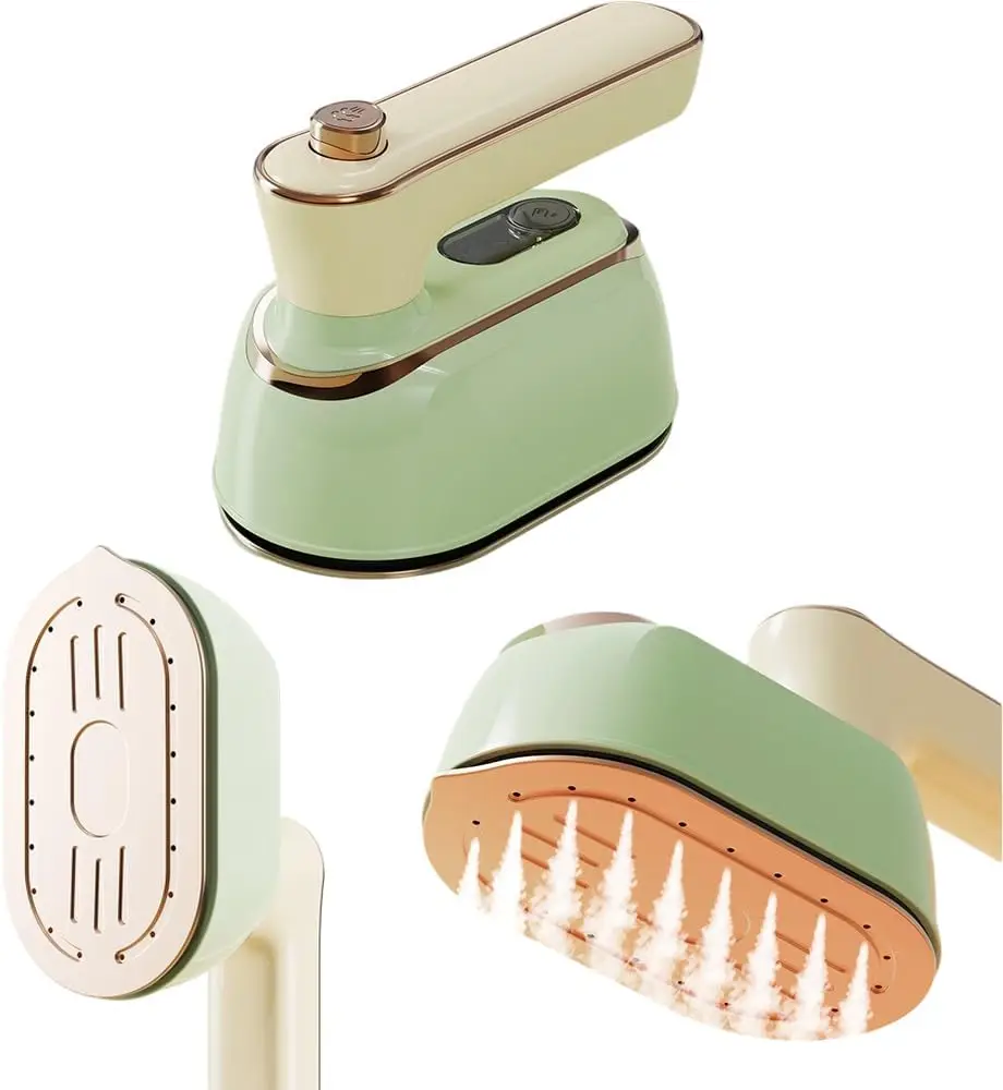 

Портативный складной отпариватель для одежды 800–1150 Вт, быстрый нагрев, 180° ° Вращающаяся ручка, большая керамическая панель для дома и путешествий