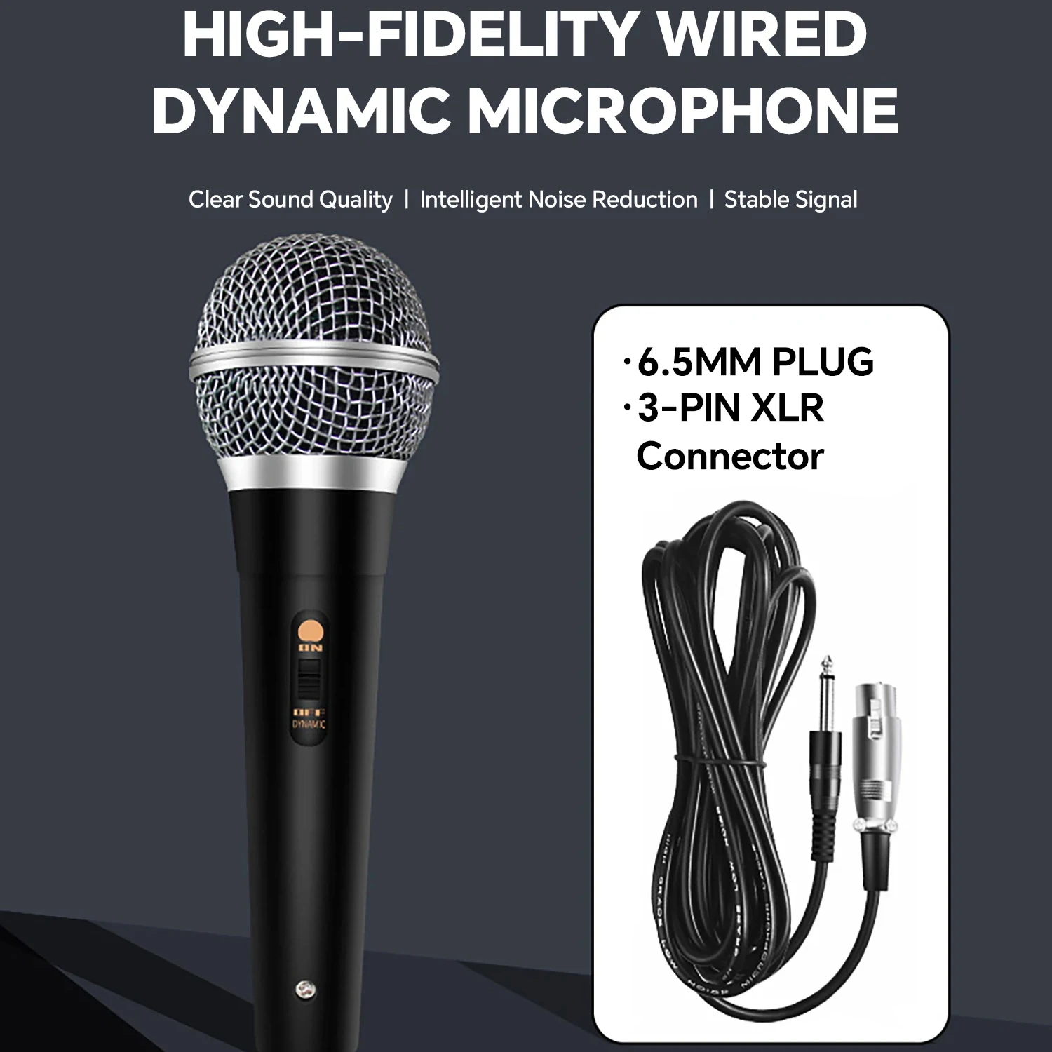 

GAM-106 wired microphone trolley speaker matching wired microphone K singer holding wire microphone dynamic microphone