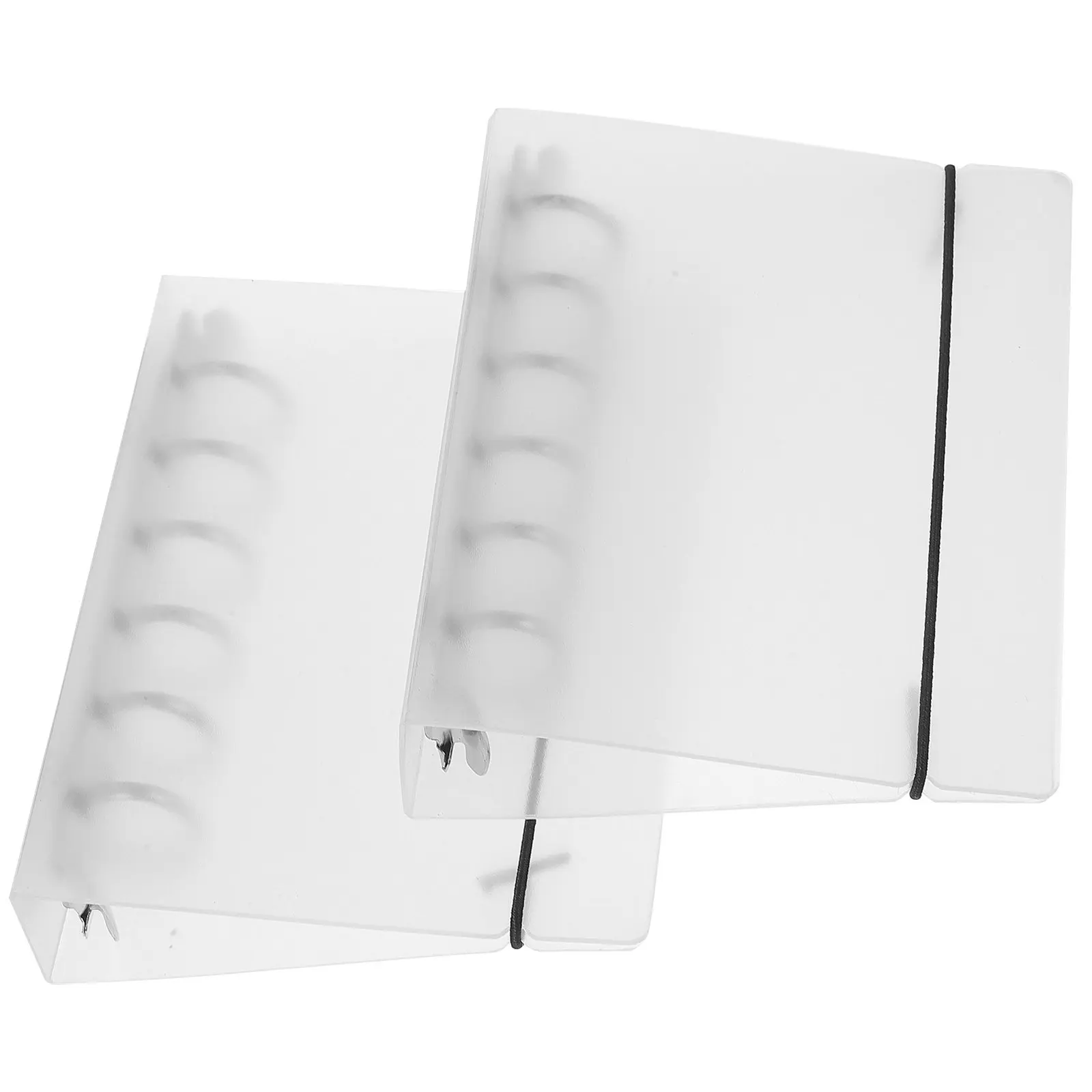 

2Pcs A7 Binder Clear Portable File Organizer Folder for Office School Home Use Premium Metal PP Material Document Holder