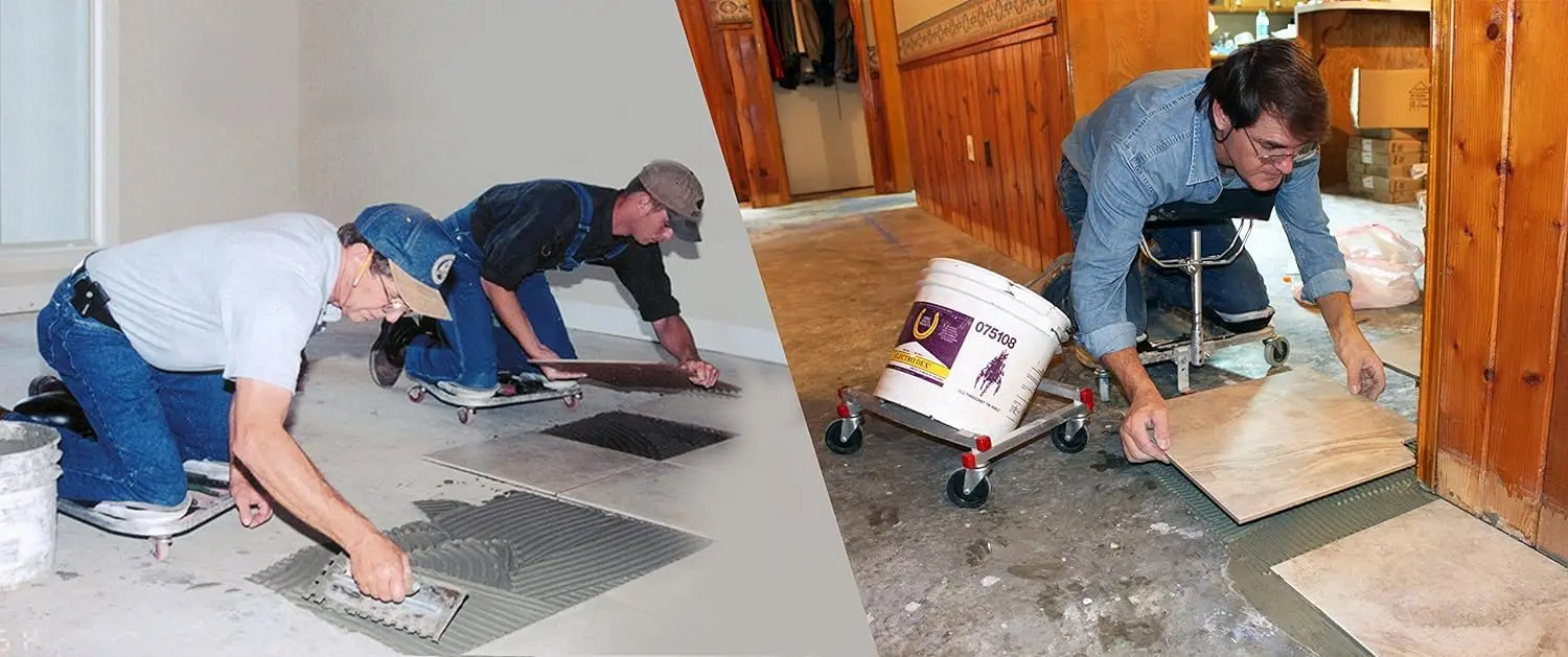 زاحف الركوع/الجلوس مع عجلات 3 بوصات ودعم الصدر، أسود · مبيعات المصنع مباشرة #6