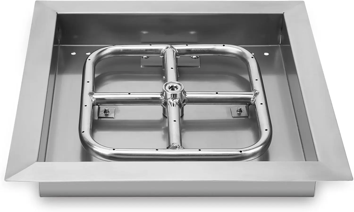 

Stainless Steel 12" Drop-in Square Fire Pit Pan, with 9" Square Fire Burner