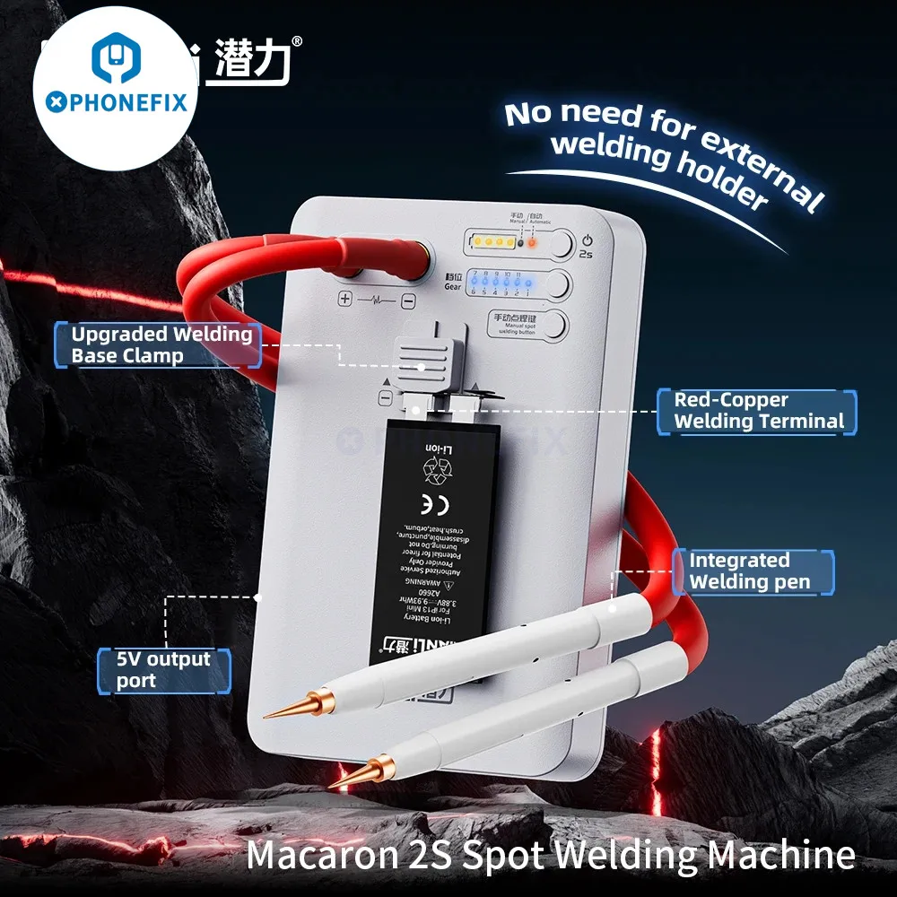 QianLi Macaron 2S DIY Spot Welding Machine for iPhone 11-16PM Battery Flex Replacement Soldering Repair Tool Automatic/Manual