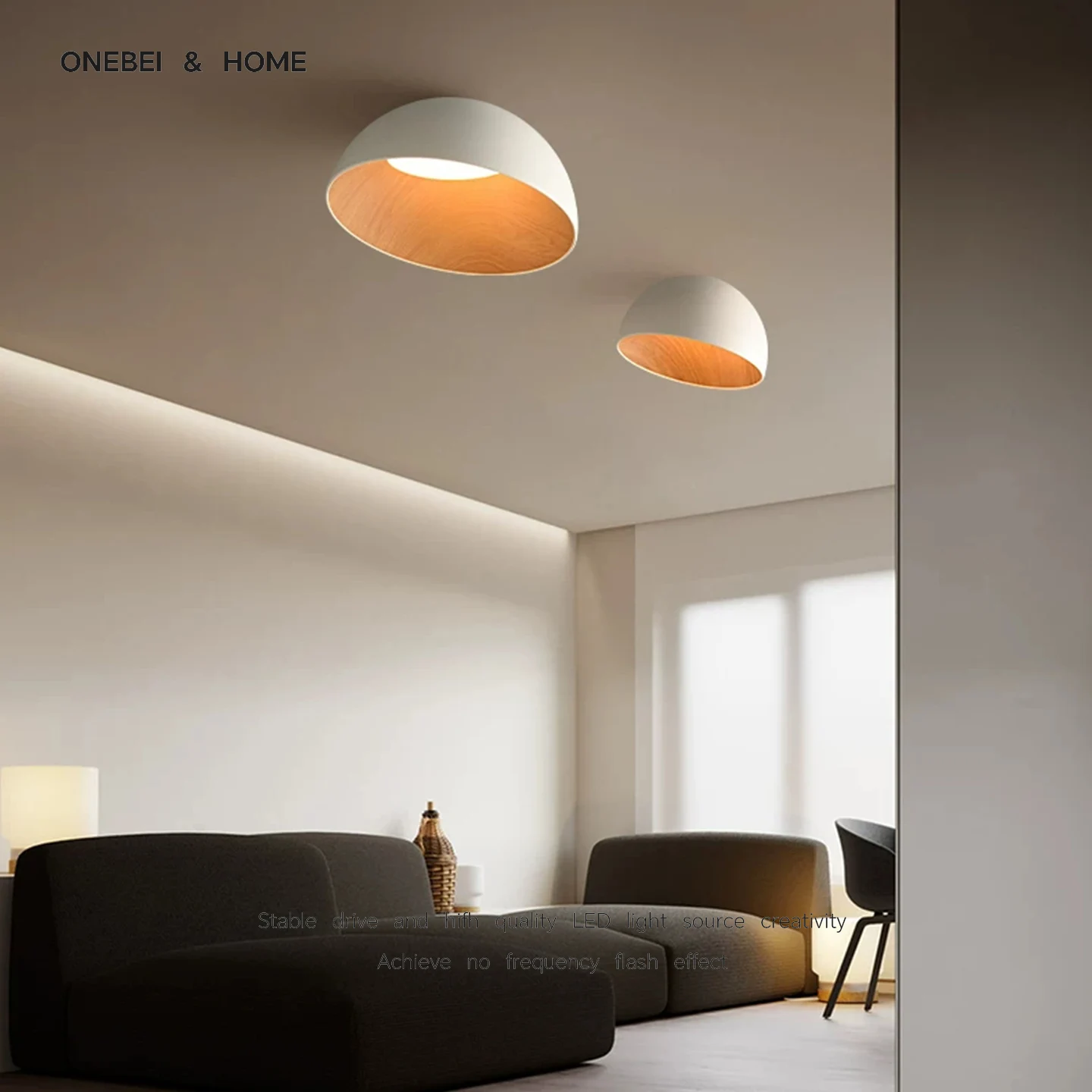 Northern Europe Minimalist Bedroom Lamp Modern Creative Inclined Ceiling Lights Wood Grain Study Living Room Personality Fixture