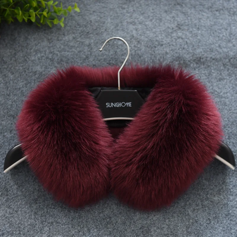 Winter Faux Fur Collar Shawl Women Furry Fur Collar For Winter Coat Hood Thick Warm Neck Warmer Fur Scarf Luxury Female Collars