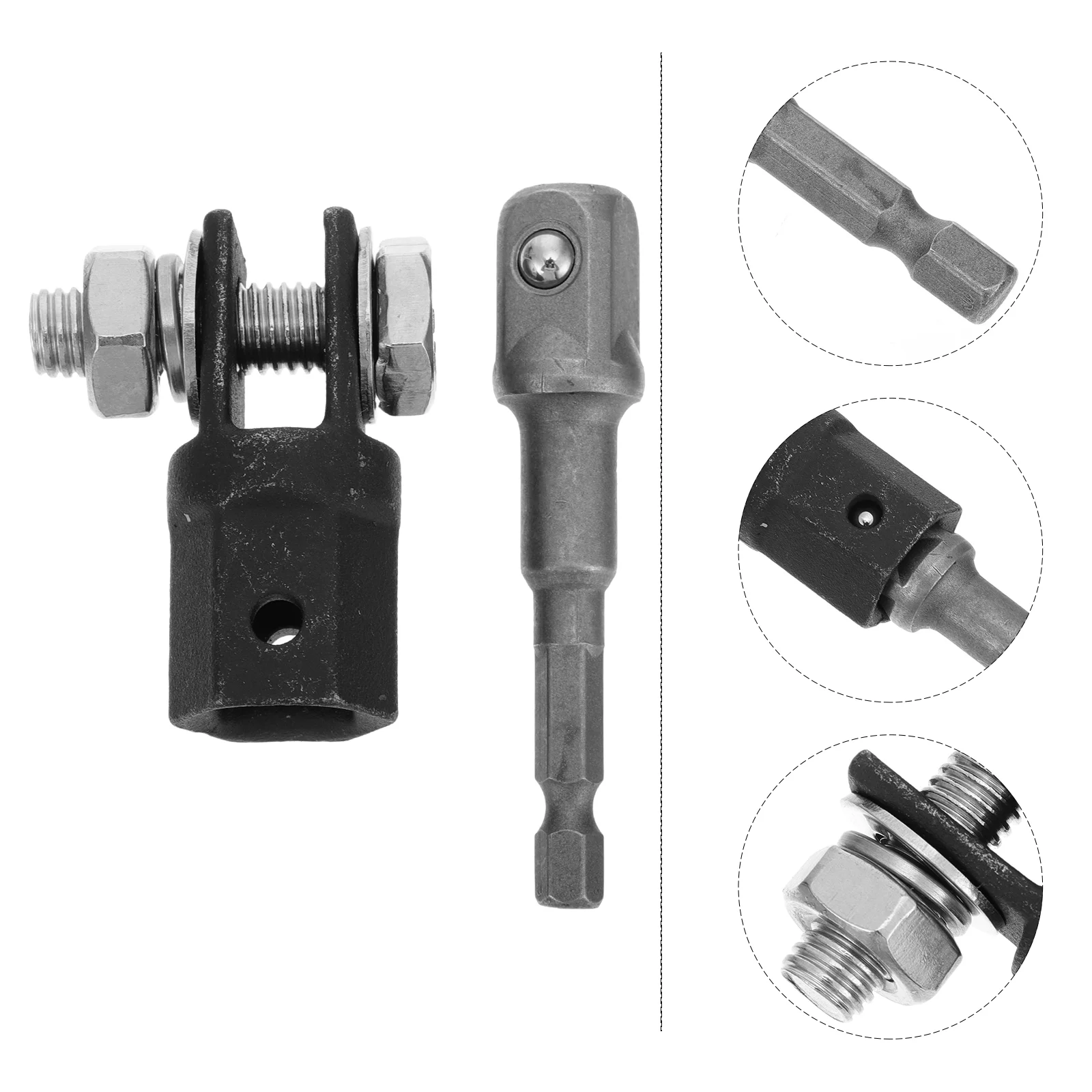 

1 Set Scissor Jack Adapter with 1/2 Inch Chrome-vanadium Steel Socket Adapter Drill Adapter Wrench Tool Adapter