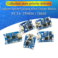 5PCS 5V 1A Micro USB 18650 type-c Lithium Battery Charging Board Charger Module+Protection Dual Functions TP4056 18650 MINI USB