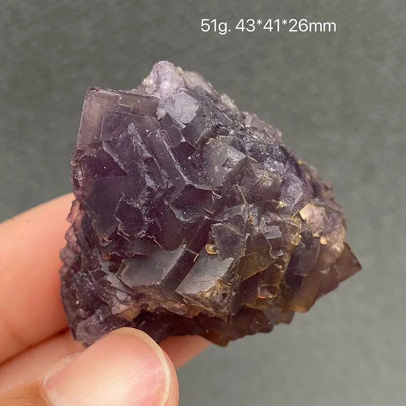 100% natural purple fluorite raw stone mineral specimen healing crystal gem collection