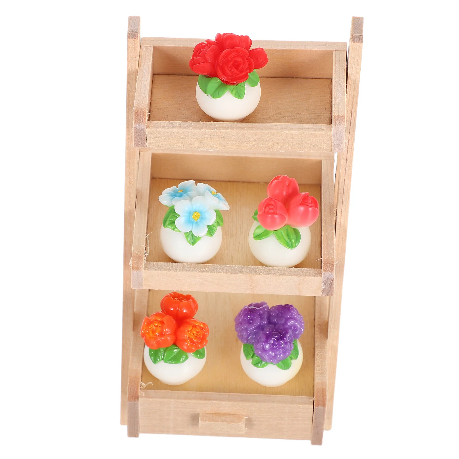 

Mini Pot Decoration House Accessories Ornaments Artificial Plants Wood Fairy Garden Dollhouse Landscape Flowers