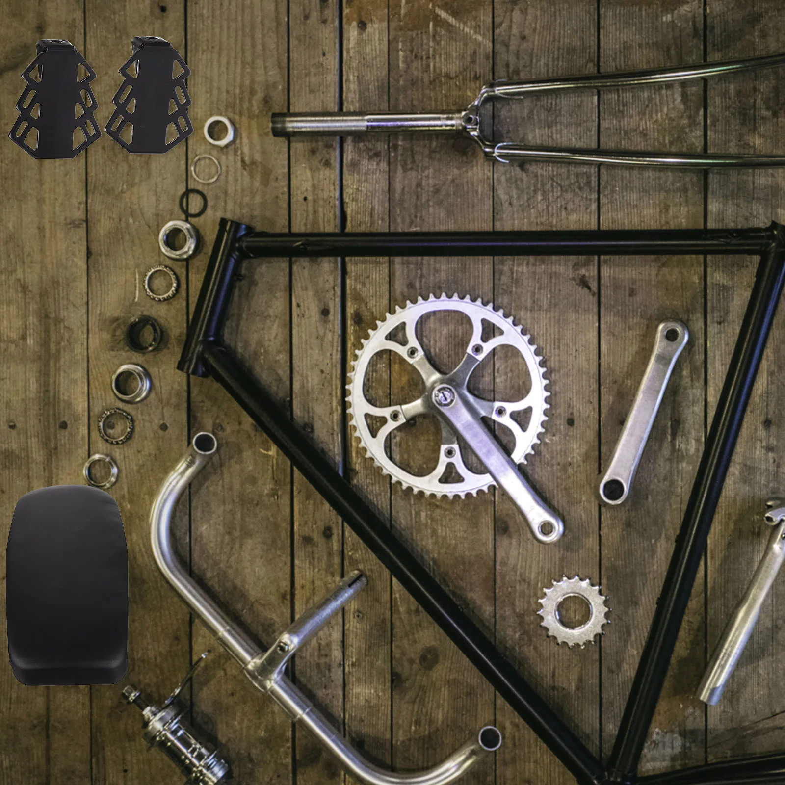 

Bicycle Back Seat Bike Back Seat Bike Rear Feet Pedals Bicycle Back Seat Cushion Bicycle Rear Footrests