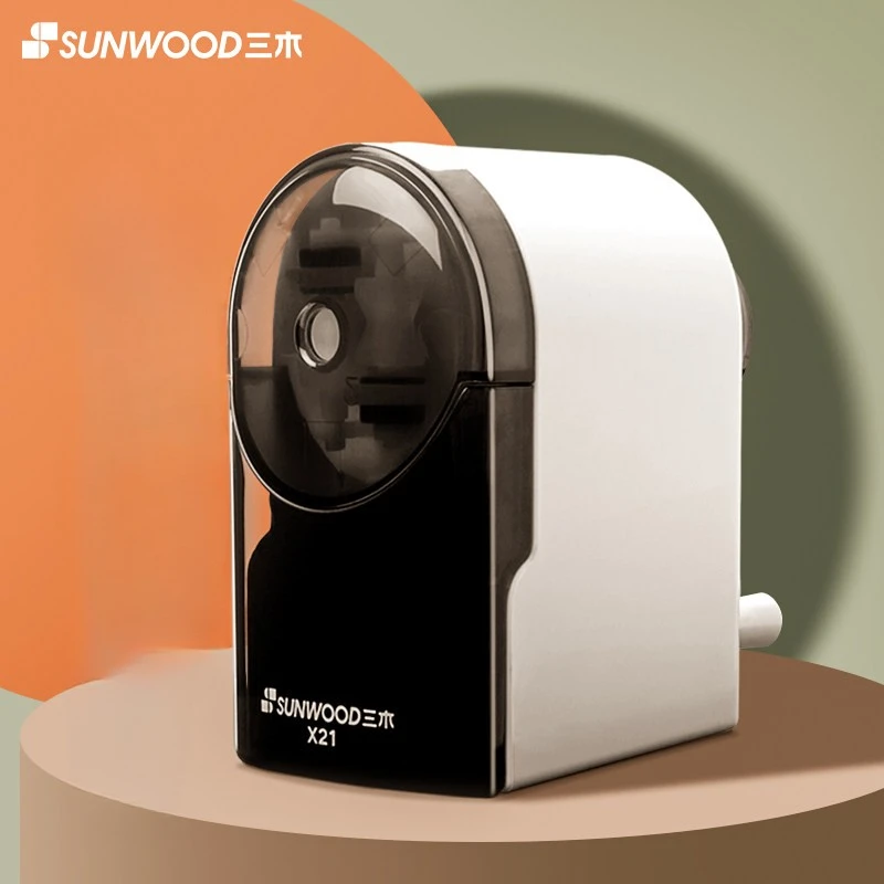 

Sunwood Automatic Pencil Sharpener Students Integrated Transparent Sharpener with 3 Adjustable Lead Thickness Settings White X21