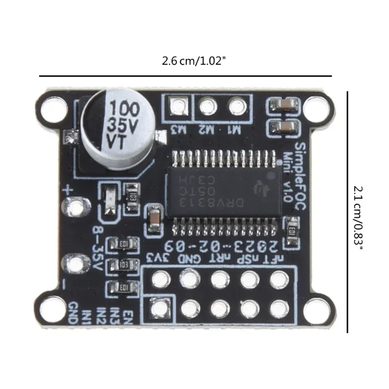 8-30V DRV8313 Algoritma Kontrol SVPWM Papan Driver Motor Tanpa Sikat Mini FOC Sederhana untuk Driver Kontrol FOC