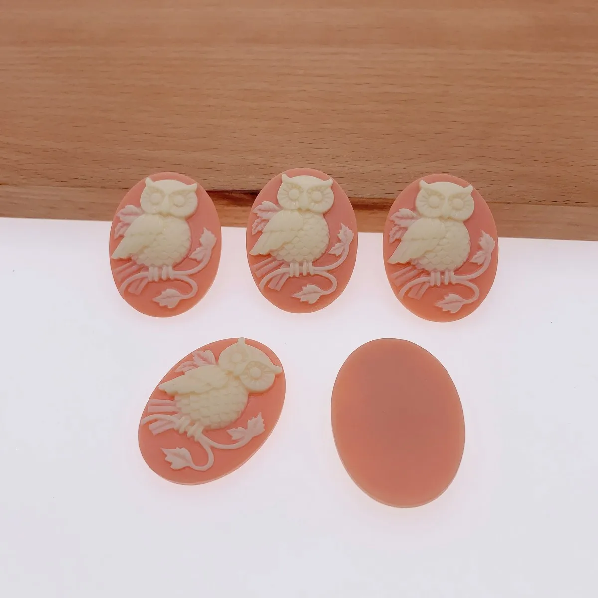 Onebeading 29x39mm FlatBack Resin The Owls Cameos For Blank Base Tray Bracelet Necklace DIY Making Accessories 10pcs