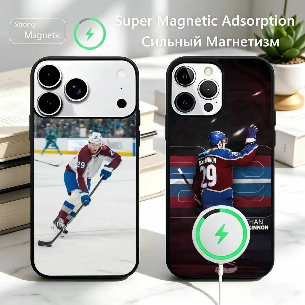 

Hockey Player Nathan MacKinnon Phone Case For iPhone17,16,15,14,13,12,11 Plus,Pro Magnetic For Magsafe Wireless Charging