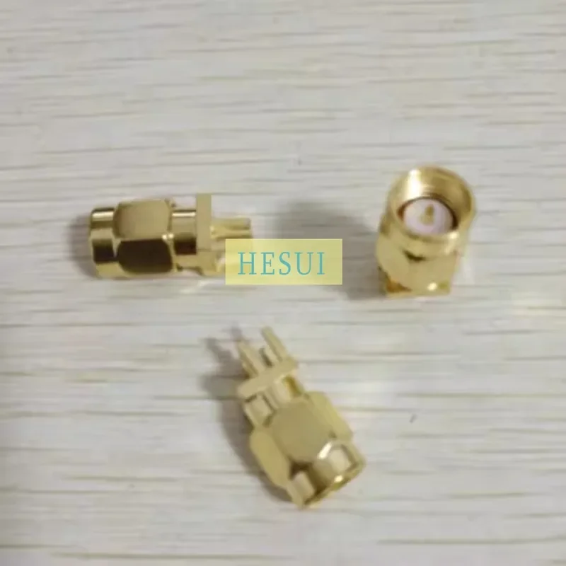 1/10pcs Rf connector gold-plated SMA inner screw inner pin deflection Angle 1.6mm pcb